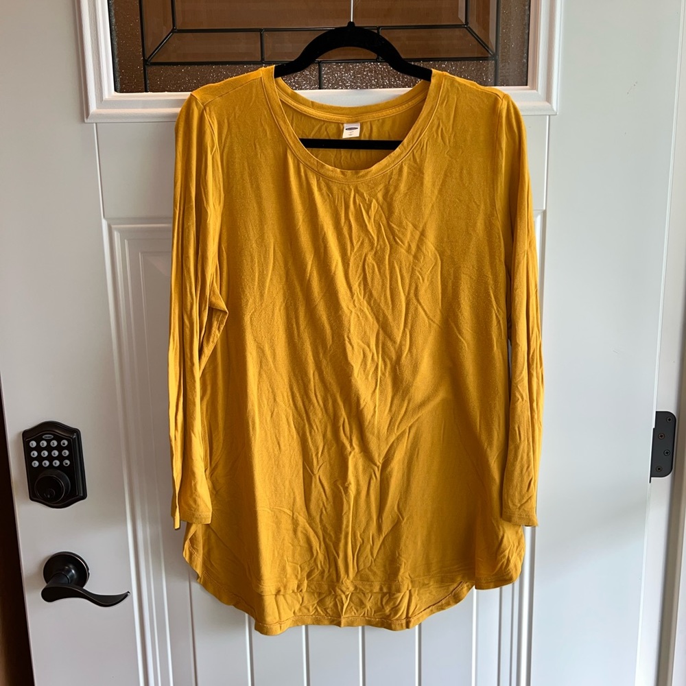 Old Navy Yellow Long Sleeve Shirt Size Large